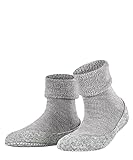 FALKE Damen Cosyshoe Wolle Rutschhemmende Noppen 1 Paar Hausschuh-Socken, Blickdicht, Grau (Light Grey 3400), 39-40