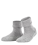 FALKE Damen Cosyshoe W HP Wolle Rutschhemmende Noppen 1 Paar Stoppersocken, Blickdicht, Grau (Light Grey 3400), 39-40