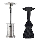 Heizpilz Enders Commercial - Terrassenheizer mit Wetterschutzhülle - Gas-Heizstrahler mit stufenloser Regulierung, Turbo-Brenner, höhenverstellbar, Transporträder, Umkippsicherung - Dt. Marke