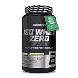 BioTechUSA Iso Whey Zero Black - Premium Protein mit Kreatin, Zink, Vitamin B3 & Aminosäuren | 90% Protein | Zuckerfrei, Laktosefrei, Glutenfrei, 908 g, Vanille