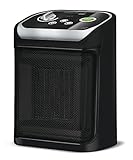 Rowenta Mini Excel Eco Safe Heizlüfter, 2 Leistungsstufen, kompakt, leise, Energiespar-Funktion, 1000-2000 Watt, 50 dB(A), waschbarer Filter, automatische Abschaltung, schwarz, SO9266