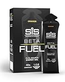 Science in Sport BETA Fuel Dual Source Gel 6 x 60ml Orange - Energiereiches Kohlenhydrate Gel mit 40g Kohlenhydrate - Leicht verdauliches Energy Gel für optimale Leistung