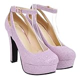 TENDYCOCO 1 Paar Damen Brautschuhe Mit Klobigem Absatz Und Brautsandalen Wasserdichter Plateauschuh Baretrap Sandalen Für Damen Riemchen High Heels Goldene Sandalen Für Damen Elegante