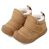 Cheerful Mario 1-5 Jahre Baby Jungen Mädchen Stiefel Lauflernschuhe Kleinkinder Winter Stiefel Warne Fell Gefüttert Winterscuhe Khaki 23 EU