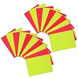 Qianyu 10 Stück Professionelle Schiedsrichterkarten Fußball-Schiedsrichter Warn Strafkarten Warnung Spiel Schiedsrichter Karten Rote und Gelbe Karten Richter-Zubehör für Sport Wettkampf Training