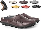 Berrynight Owlkay Schuhe für Damen, orthopädische Schuhe für Damen, Owlkay Casual All-Match Hollow Slippers Leder Sandalen, dunkelbraun, 41 EU