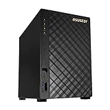 Asustor Drivestor 2 AS1102T 2 Bay NAS Server - Netzwerkspeicher Gehäuse, Quad Core 1.4 Ghz CPU, 2,5 GbE Port, 1GB DDR4