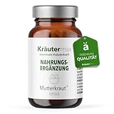 NEU! Mutterkraut Kapseln Extrakt hochdosiert mit Ingwer, Magnesium & Vitamin B - im Braunglas | nach Kräutermax Rezeptur | Ideal als Ersatz zu Mutterkraut Tropfen / Mutterkraut Tee | 1 x 60 Stück