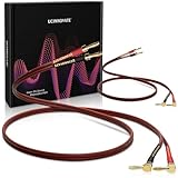 UCINNOVATE 2 Pack 14 AWG Kupfer Lautsprecherkabel Mit Bananensteckern, 2x 2m HiFi OFC Audiokabel für Audiophile Amp (2m / 6.5FT)
