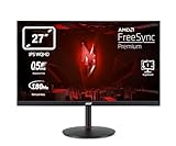 Acer Nitro XV271UM3 Gaming Monitor 27 Zoll (69 cm Bildschirm) WQHD, 180Hz DP, 144Hz HDMI, 1ms (GTG), 2xHDMI 2.0, DP 1.2, höhenverstellbar, drehbar, FreeSync Premium, Schwarz