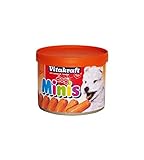 Vitakraft Dog Minis, Hundeleckerli, Würstchen, Belohnung für zwischendurch, mit Geflügel, gewürzreduziert, in wiederverschließbarer Dose, ohne Zusatz von Zucker und Getreide (1x 120g)