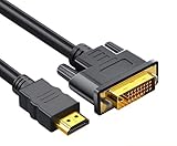 baolongking DVI Kabel, bidirektionaler DVI Adapter 1080P Video High Speed kompatibel für Computer, PC, Raspberry Pi, Roku, Xbox One, PS4 PS3, Grafikkarte -1m