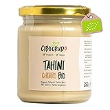 Tahini Sesampaste Bio - 250g. Ungeröstete Tahina/Tahin Paste für Hummus. Sesammus Enthält Vitamine, Proteine, Ballaststoffe und Antioxidantien. Für Veganer und Vegetarie auch für Buddha Bowl.