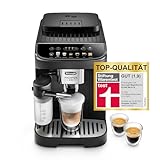 De'Longhi Magnifica Evo ECAM 292.81.B Kaffeevollautomat mit LatteCrema Milchsystem, 7 Direktwahltasten für Cappuccino, Espresso und weitere Kaffeespezialitäten, 2-Tassen-Funktion, Schwarz