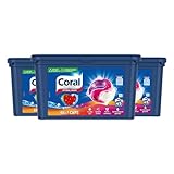Coral Waschmittel Allin1 Caps Optimal Color XXL Pack für strahlend saubere Farben 45 WL 3 Stück