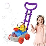 MFYOUPK Rasenmäher Mit Blasensprudler | Automatisches Elektrisches Schiebespielzeug Für Blasenspiel | Blasen Rasenmäher Für Kinder - Für Mädchen Draussen Spielzeug Bei Geburtstag Ostern Weihnachten