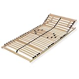 Sleepneo Lattenrost 100x200, Kopfteil verstellbar, Ergonomischer 7 Zonen Lattenrost, Buchenholz, 28 Latten, Lattenrahmen, Federholzrahmen, Selbstmontage, hohe Traglast bis 140Kg