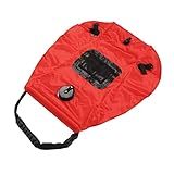 Astibym Duschtasche mit Solarheizung, breiter Griff, 20 l, PVC-Material, leichte Outdoor-Badetasche zum Wandern auf Reisen(rot)