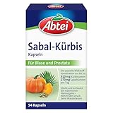 Abtei Sabal-Kürbis-Kapseln - stärkt und entlastet die männlichen Harnorgane – kann sich positiv auf das Blasen-Prostata-System auswirken - 1 x 54 Kapseln