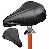 O5O2 1 pc sattelschutz wasserdicht Fahrrad,fahrradsattel überzug,sattelbezug Fahrrad,gelsattel Damen überzug,sattelschutz wasserdicht,leicht zu tragen und passend für meisten fahrräder(Schwarz,groß)