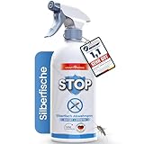 KRAFTKÖNIG PREMIUM Silberfisch Spray - Sofort + Effektiv Formel - 500ML Spray gegen Silberfische - Alternative zu Silberfischfalle und Silberfisch Köderdose mit Tipps zum Silberfische bekämpfen