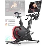 sBike Smart Indoor Cycling Bike, 21,5“ Touch Display + LED | inkl. Live & On Demand Kurse + Full Body Workout Erlebnis | Speedbike Heimtrainer Sportstech Fitness Bike für Zuhause