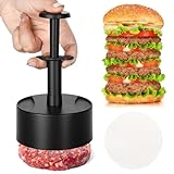 YHNDECO Burgerpresse, 4.05 Inch Burger Smasher, Hamburgerpresse mit 100 Stück Burger-Papier, Patty Presse, Smash Burgerpresse, Burger Press für Rindfleisch, Gemüse, Fleisch, BBQ, Partygrill