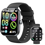 Smartwatch Herren Damen, 1,96'HD Touch Fitnessuhr mit Telefonfunktion, Smart Watch Fitness Tracker mit Pulsmesser Schlafmonitor Schrittzähler, 113+Sportmodi IP68 Wasserdicht Sportuhr für iOS Android