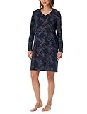 Uncover by Schiesser Damen Langarm-Nachtwäsche Nachthemd, Nachtblau_182851, 48