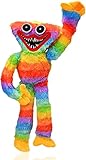 wiztex Huggy wuggy Poppy Playtime Kuscheltier, 40cm Regenbogen Weiches und lustiges Plüschtier | Wurstmonster Horror Plüschtier für Jugendliche und Spielefans.