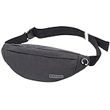 MAXTOP Bauchtasche für Herren Damen Hüfttasche mit Kopfhöreranschluss und 3-Reißverschlusstaschen Verstellbare Träger