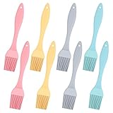 8 Stück Backpinsel Silikon,Silikonpinsel Hohe Temperaturbeständigkeit,Grill Küche Pinsel Abnehmbar und Leicht zu Reinigen,Cake Pinsel Backen Set Bequemer Griff,für Backen Grillen Kochen