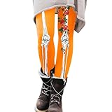 SUPTTING Halloween Herbst Damen Overknee-Strümpfe Auffällig Festlich Stulpen Elastischer Bund Blickdicht Beinwärmer Halloween Gruselig Allover-Print Fledermaus-Muster Leggings für Kostümparty