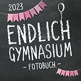 Endlich Gymnasium, Fotobuch zur Einschulung in's Gymi 2023 für Mädchen: Gästebuch & Erinnerungsalbum als Geschenk zum Schulstart am Gymnasium für angehende Schülerinnen der 5. Klasse