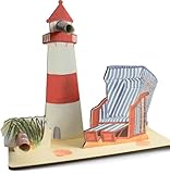 Strandkorb Karte - Leuchtturn Strandkorb 3D-Holzkarte | Geldgeschenke, Geburtstagskarte Für Urlaub Am Meer, Leuchtturm, Sylt, Strand, Gutscheinkarte Für Kurzurlaub An Nordsee Oder Ostsee