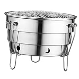 HANABASS Portabler Holzkohlegrill Bbq Grill für Camping Gartenfeste und Hitzebeständig Leicht zu Bedienen Langlebig für Anfänger