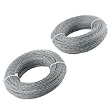 Rasentrimmerfaden für 2 Sets für 2 0 3 0 mm x 15 m zuverlässig zum Mähen von Gras und Unkraut in Gärten (15 m x 2,7 mm x 2 Stück)