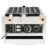 Waffelautomat, Takoyaki Maker, Elektrischer Waffelmaschine Einfache Handhabung Waffle Maker Maschine 1500W 220V Europäischer Stecker 30.5 x 29cm