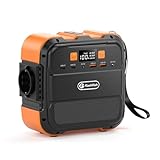 FlashFish Tragbare Powerstation 98Wh, 120W Solargenerator Akku 230V Mit AC,USB,Typ-C Ausgabe, Mobile stromgenerator Mit LED Licht für Reise,Camping,Wohnmobil und als Notstromaggregat