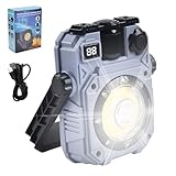 Sghtil Arbeitsleuchte | Solar-LED-Arbeitsleuchte mit Magnetfuß, Solar-Campinglaterne, wasserdicht, leuchtende Fackeln für mechanische Baustelle und Fischerei im Freien