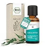 NeoOrganic® BIO Eukalyptusöl [Premium Grade] 100% naturrein – Echter Eukalyptus – bei Erkältung – hoher Anteil +80% an eucalyptol – ätherisches Eukalyptus Öl – Eucalyptus Oil – 30ml