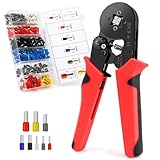 VFANDV Aderendhülsenzange Set, Crimpzange Set mit 1200 Aderendhülsen Tool Kit, Aderendhülsenzange Selbsteinstellend, Crimpzangen Aderendhülsen, Crimpzange Kabelschuhe Set für 0.25-10 mm² (AWG 23-7)