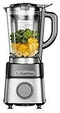 AMZCHEF 1200W Standmixer mit Glasbehälter & 6-Klingen-System – Hochleistungs-Mixer für Smoothies, Eis & Shakes, 5-Stufen-Regler mit Pulse & Selbstreinigung