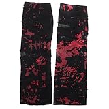 Yardwe Fingerlose Damen Handschuhe mit Tornem Design Mittellang Punkiger Gothic stil Geeignet für Cosplay Karneval und Partys Weiches Material Einzigartiges Statement zubehör in Schwarz