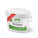 AlpenKalk® Rollputz Rau | 1,0mm Körnung | Hohe Deckkraft, Premium Qualität & verarbeitungsfertig | Roll- und Streichputz für Innen | 24 kg für ca. 40 m²