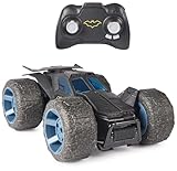 DC Comics, Batman, Stunt Force Batmobile, ferngesteuertes Auto für den Innenbereich, kompatibel mit Actionfigur, Superhelden-Kinderspielzeug zum Sammeln für Jungen und Mädchen