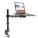 suptek Monitor Arm mit Laptop Halterung Volleinstellbar für 13'-27' Bildschirme Volleinstellbar (40cm Stange) MD6421TP004