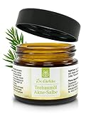 Dr. Ehrlichs Gesundkatalog Akne Salbe mit Teebaumöl - naturreine Anti-Pickel-Creme - antibakterielle Gesichtscreme für unreine Haut - 50 ml