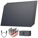 Solarway® All In One Balkonkraftwerk mit Speicher 2000W komplett Steckdose - 2,56 kWh Marstek Jupiter C Speicher - Solaranlage Komplettset - 500W bifaziale Solarmodule & Marstek Speicher