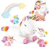 Adeokay Einhorn Kuscheltier Geschenk Mädchen 3-12 Jahre, Spielzeug 1-12 Jahre Geschenke